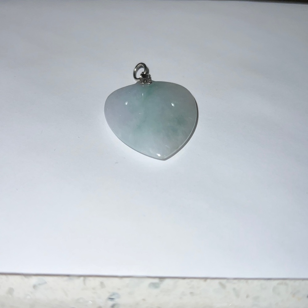 Authentic Jade Heart Shaped Pendant